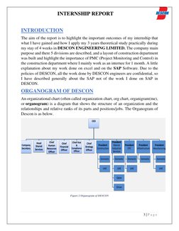 INTERNSHIP REPORT 
 
3 | P a g e  
 
 
INTRODUCTION 
The aim of the report is to highlight the important outcomes of my inter