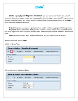 LSMW Step-by-Step Guide for SAP | PDF | Information Technology ...