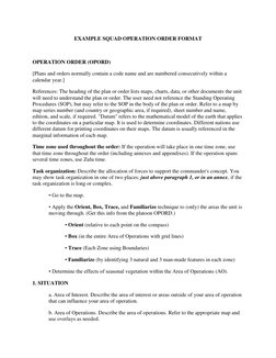 Squad OPORD Format Example | PDF | Command And Control | Map