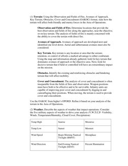 Squad OPORD Format Example | PDF | Command And Control | Map