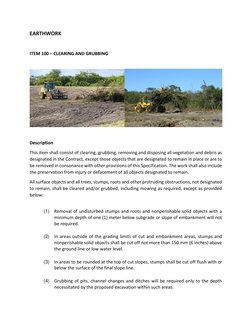Clearing and Grubbing Specifications | PDF | Rock (Geology) | Road