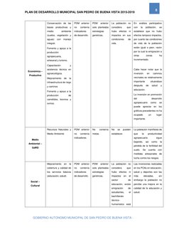 PLAN DE DESARROLLO MUNICIPAL SAN PEDRO DE BUENA VISTA 2015-2019 
 
8 
GOBIERNO AUTONOMO MUNICIPAL DE SAN PEDRO DE BUENA VISTA