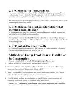 2. DPC Material for floors, roofs etc. 
For greater wall thickness or where DPC is to be laid over large areas such as floors