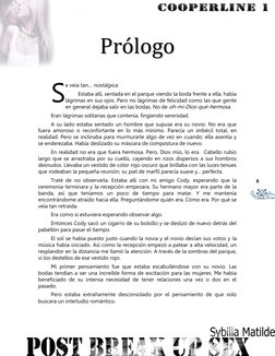 6 
PPrróóllooggoo  
 
 
e veía tan... nostálgica. 
Estaba allí, sentada en el parque viendo la boda frente a ella; había