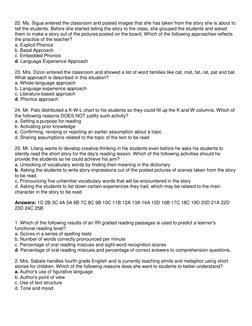 22. Ms. Sigua entered the classroom and posted images that she has taken from the story she is about to 
tell the students.