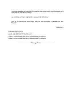 Mt799 Message MT799 Pre-Advice Message Format | PDF | Transmission Control Protocol ...