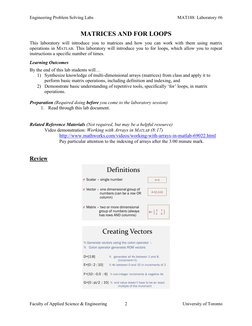 Engineering Problem Solving Labs 
 
MAT188: Laboratory #6 
Faculty of Applied Science & Engineering 
2 
University of Toronto