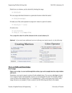 Engineering Problem Solving Labs 
 
MAT188: Laboratory #6 
Faculty of Applied Science & Engineering 
5 
University of Toronto