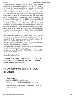 28/5/2019
El Libro de Josué – Teología e Historia
https://csalazar.org/2008/08/26/el-libro-de-josu/
9/23
“Nuestros padres pas