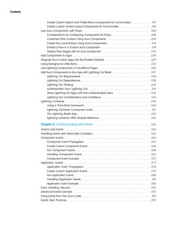 Create Custom Search and Profile Menu Components for Communities . . . . . . . . . . . . 197
Create Custom Content Layout Com