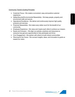 Community Transit’s Guiding Principle