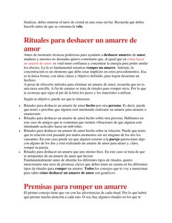 finalizar, debes enterrar el tarro de cristal en una zona sin luz. Recuerda que debes 
hacerlo antes de que se consuma la vel