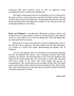 expression. The third variation comes in with an expressive mood 
accompanied by heavy chords in the neighbor key. 
 
The fou