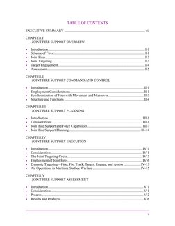 v 
TABLE OF CONTENTS 
EXECUTIVE SUMMARY .....................................................................................