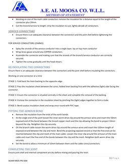 A.E. AL MOOSA CO. W.L.L. 
                                              METHOD OF STATEMENT 
3 | P a g e  
AEAM-