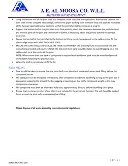 A.E. AL MOOSA CO. W.L.L. 
                                              METHOD OF STATEMENT 
4 | P a g e  
AEAM-