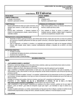 Actividades del Universo para Preescolar | PDF | Dibujo | Educación de ...