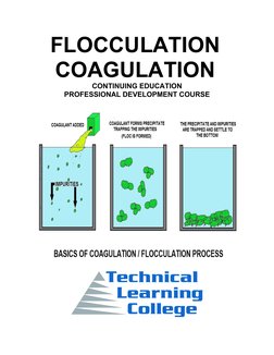 FLOCCULATION 
COAGULATION 
CONTINUING EDUCATION 
PROFESSIONAL DEVELOPMENT COURSE 
 
 
 
 
 
