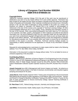 7 
Flocculation© 8/9/2018 
Library of Congress Card Number 6582264 
ISBN 978-0-9799559-3-8 
 
Copyright Notice 
1999-2018 Tec