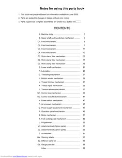 1. This book was prepared based on information available in June 2005.
2. Parts are subject to changes in design without prio