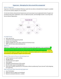 Hypercare Model Example Understanding Hypercare Support in SAP | PDF | Software Bug | Business ...
