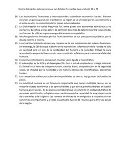 Historia Eclesiástica Latinoamericana. Luis Esteban Fernández. Aparecida del 33 al 73 
66. Las instituciones financieras y tr