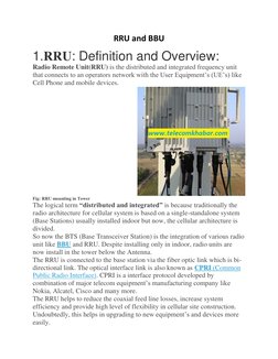 Understanding RRU in Telecommunications | PDF | Telecommunication ...