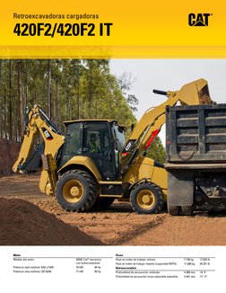 Motor
Modelo del motor
3054C Cat® mecánico 
con turbocompresor
Potencia neta nominal: SAE J1349
70 kW
94 hp
Potencia neta nom