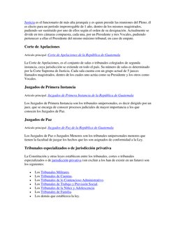 Estructura del Poder Judicial en Guatemala | PDF | Separación de ...