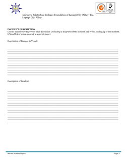 Marine Incident Report Template | PDF | Ships | Boats