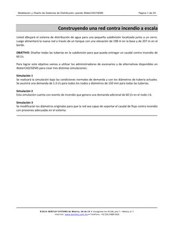 Modelación y Diseño de Sistemas de Distribución usando WaterCAD/GEMS 
Página 1 de 24 
 
 
©2014 BENTLEY SYSTEMS de México, SA