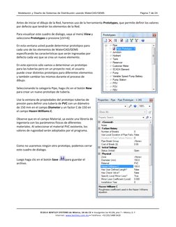 Modelación y Diseño de Sistemas de Distribución usando WaterCAD/GEMS 
Página 7 de 24 
 
 
©2014 BENTLEY SYSTEMS de México, SA
