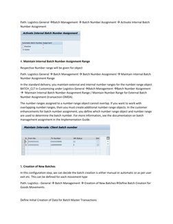 SAP Batch Management Configuration Guide | PDF | Shelf Life | Logistics