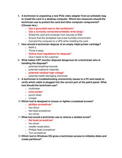 IT Essentials Chapter 2 Exam Answers | PDF | Electrostatic Discharge ...