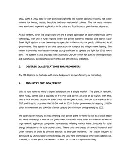 1000, 2000 & 3000 lpds for non-domestic segments like kitchen cooking systems, hot water 
systems for hotels, hostels, hospit