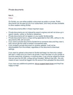 Understanding Scribd's Private Documents | PDF