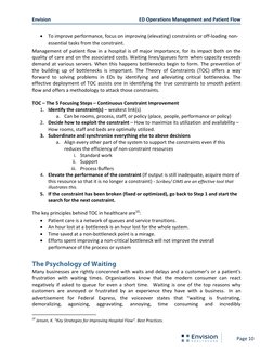 Envision                                                                         ED Operations Management and Patient Flow 
 