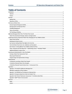 Envision                                                                         ED Operations Management and Patient Flow 
 