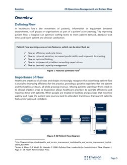 Envision                                                                         ED Operations Management and Patient Flow 
 