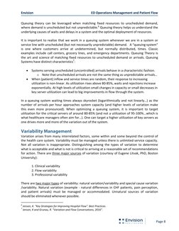 Envision                                                                         ED Operations Management and Patient Flow 
 