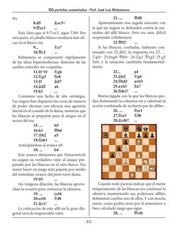 -11-
100 partidas comentadas - Prof. José Luis Matamoros
tes.
 
 
8.d5   
¥xc3+ 
 
 
9.£xc3  
... 
Está claro que si 9.¤xc3,