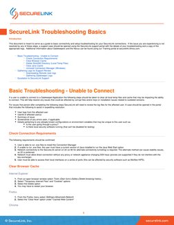 SecureLink Connection Troubleshooting Guide | PDF | Http Cookie | World ...