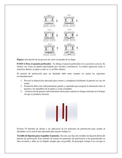 Figura: descripción de un proceso de corte con pisado de la chapa 
PASO 4. Para el punzón perforador.- Se dibuja el punzón