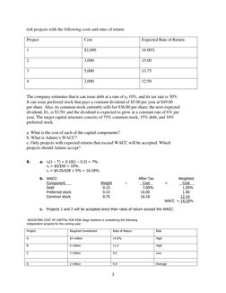 WACC and Cost of Common Equity Analysis | PDF | Cost Of Capital ...