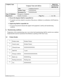 Process Validation Protocol Overview | PDF | Verification And ...