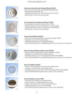 Diffuser Catalogue.pdf HVAC Grilles and Diffusers Catalogue | PDF | Duct (Flow) | Building ...