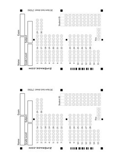 30-Item ZipGrade Answer Sheet | PDF | Test (Assessment) | Vocational ...