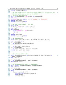 SQL Practice Problems and Solutions | PDF | Data Management | Sql