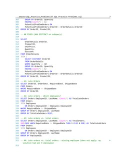 SQL Practice Problems and Solutions | PDF | Data Management | Sql