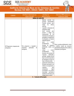 9 
ELEMENTO 
Identifique la información que 
requiere (Entrada) 
Identifique los  
debe de la norma 
Determine COMO evide